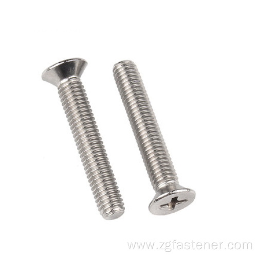 Phillips Flat head machine screw stainless steel cross recessed bolt